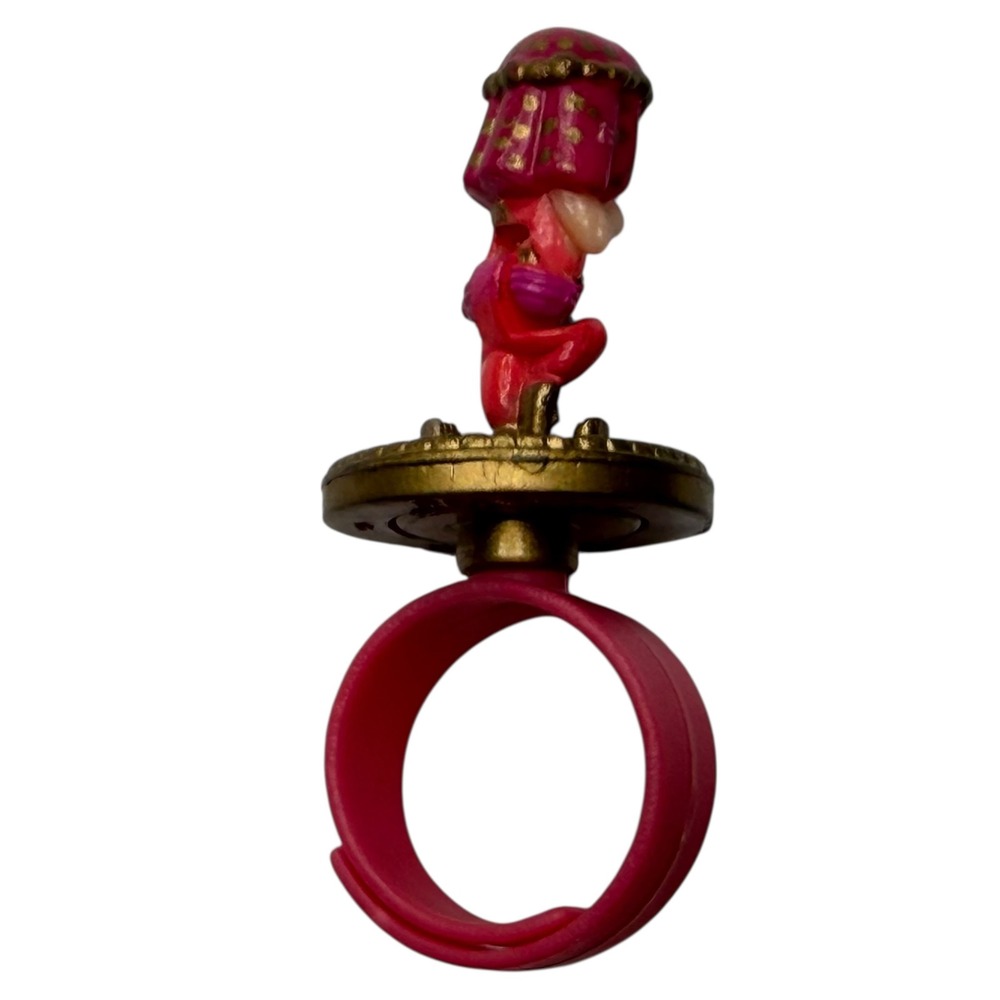 BLUEBIRD POLLY POCKET 1992 Rose Princess Genie Ring Pink‎ Gold Spinning Toy - Picture 4 of 8